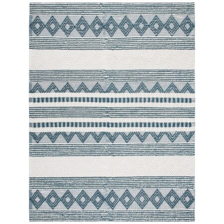 Safavieh 9 x 12 ft. Natura Hand Woven Rectangle Area Rug Dark Green & Ivory NAT102Y-9